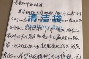 申花在清洁袋上寄语球迷：望申花精神永不停歇，无论前路继续前行